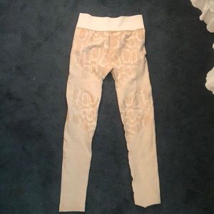 Beige snake skin workout pants! Super stretchy!!